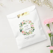 Sachets En Papier Flores bleues | Merci Mariage personnalisé (Scellé)