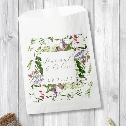 Sachets En Papier Flores et verdure sauvages