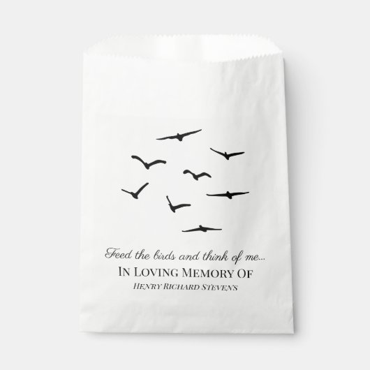 Sachets En Papier Flying Birds In Love Mémoire Oiseaux Seeds (Devant)