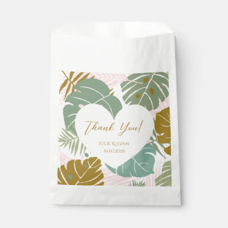 Sachets En Papier Foliage Tropical - Motif Monstère Et Feuille De Pa