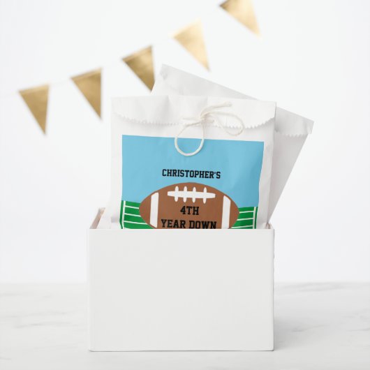 Sachets En Papier Football 4e année de bas anniversaire (Fête)