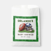 Sachets En Papier Football Baby Shower | A Little All Star Is On His (Devant)