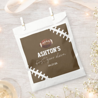 Sachets En Papier Football de première année Brown Fête d'anniversai