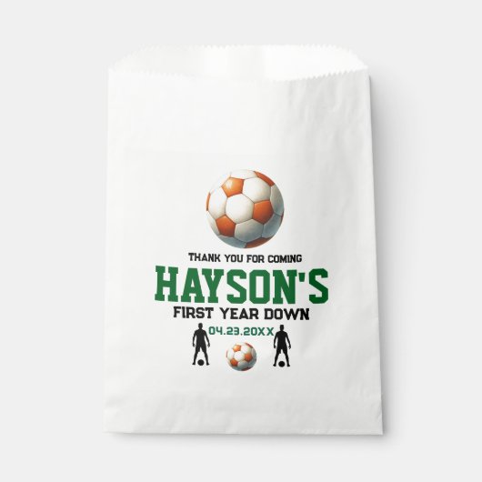 Sachets En Papier Football première année bas 1er anniversaire fête (Devant)