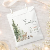 Sachets En Papier Forêt Bois Animaux Baby shower Merci (Coupé)