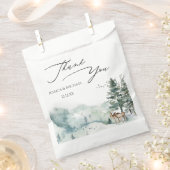 Sachets En Papier Forêt de bois d'aquarelle (Coupé)