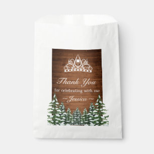 Sachets En Papier Forêt de bois neigeux Pays Pin Anniversaire Merci