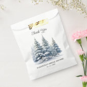 Sachets En Papier Forêt de pins en hiver Neige en amour Merci (Scellé)