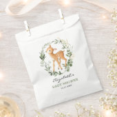 Sachets En Papier Forêt forestière moderne Deer Greenery Gold Baby (Coupé)