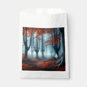Sachets En Papier Forêts éffrayantes d'automne avec un fantôme