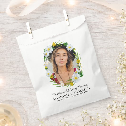 Sachets En Papier Forfait de semence funéraire Photo personnalisée F (Coupé)