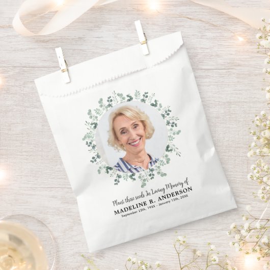 Sachets En Papier Forfait de semence funéraire Photo personnalisée M (Coupé)