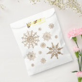 Sachets En Papier Formes de flocon jaune doré (Scellé)