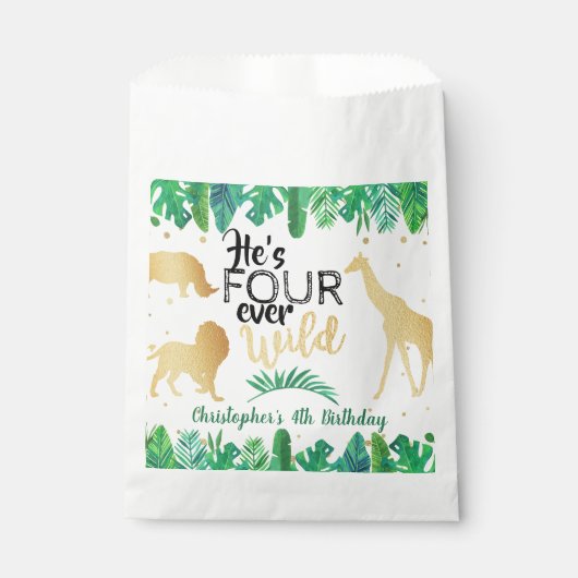 Sachets En Papier Four Ever Wild Boys 4e fête d'anniversaire (Devant)