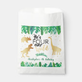 Sachets En Papier Four Ever Wild Dinosaur Boys 4e fête d'anniversair (Devant)