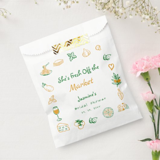 Sachets En Papier Fraîche Hors Du Marché Douche Nuptiale Tirée À La  (Scellé)