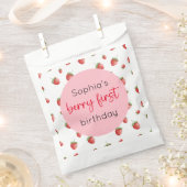 Sachets En Papier fraise 1er anniversaire Berry 1er (Coupé)