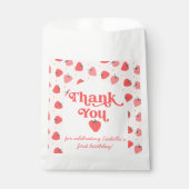Sachets En Papier Fraise 1er anniversaire Berry 1er Merci (Devant)