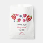 Sachets En Papier Fraise Anniversaire Merci Berry beaucoup (Devant)