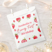 Sachets En Papier Fraise Berry 1ère fête d'anniversaire (Coupé)
