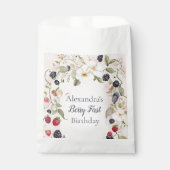 Sachets En Papier Fraise Berry 1ère fête d'anniversaire (Devant)