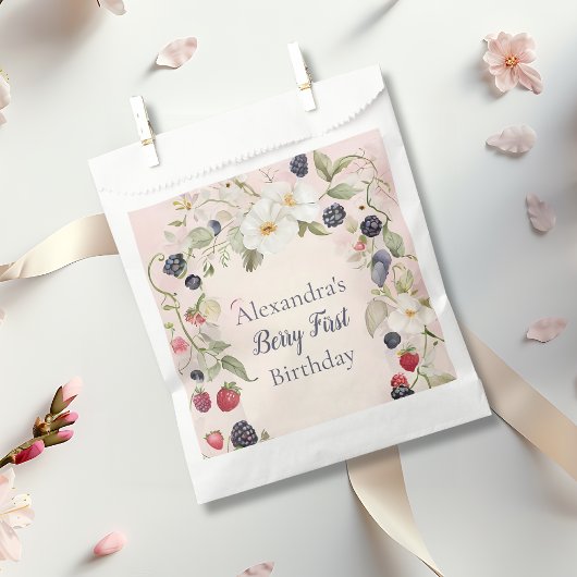 Sachets En Papier Fraise Berry 1ère fête d'anniversaire