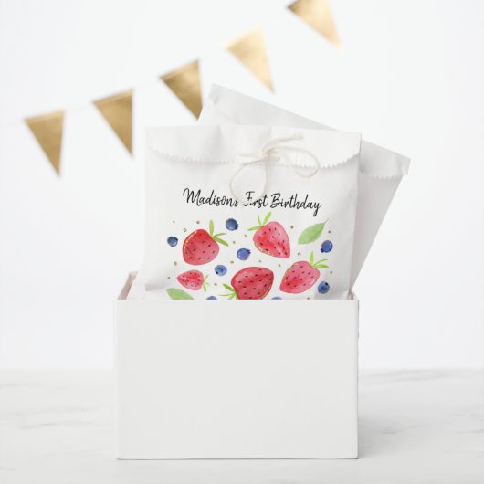 Sachets En Papier Fraise bleuet Berry Sweet Anniversaire (Fête)