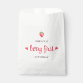 Sachets En Papier Fraise d'aquarelle Berry Premier anniversaire (Devant)