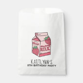 Sachets En Papier Fraise mignonne Lait Fête Anniversaire (Devant)