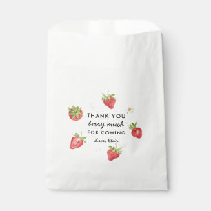 Sachets En Papier Fraise thème Merci Berry beaucoup