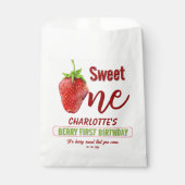 Sachets En Papier Fraise UN premier anniversaire (Devant)