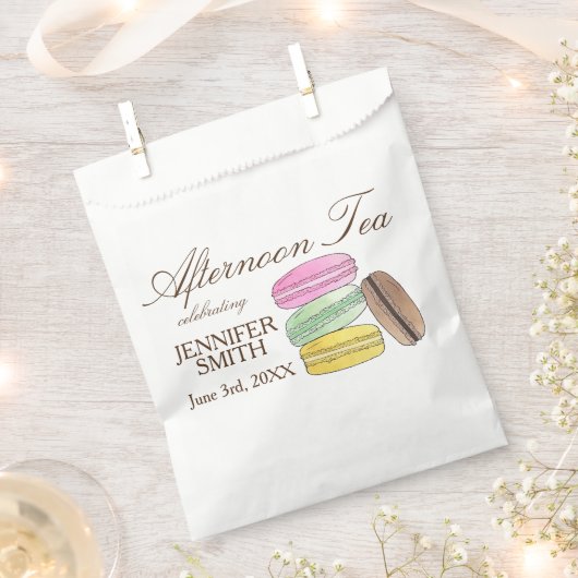Sachets En Papier Frenh Macarons Wedding shower Tea Party après-midi (Coupé)