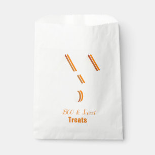 Sachets En Papier Friandises pour visage de citrouille d'Halloween