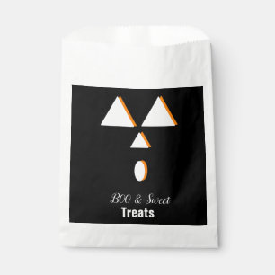 Sachets En Papier Friandises pour visage de citrouille d'Halloween