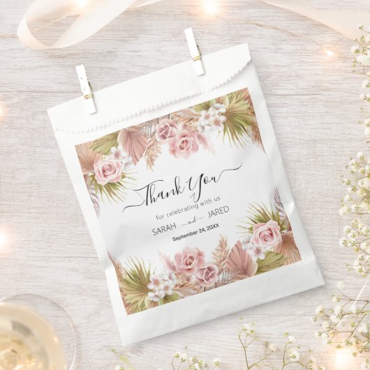 Sachets En Papier Frontière florale de Boho (Coupé)