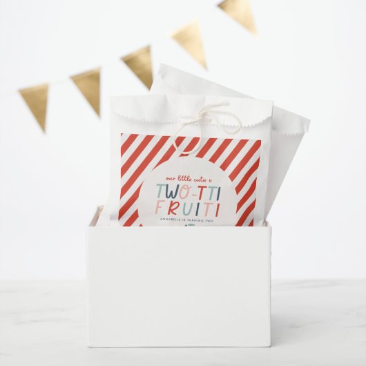 Sachets En Papier Fruit de 2e anniversaire rouge été fête des enfant (Fête)