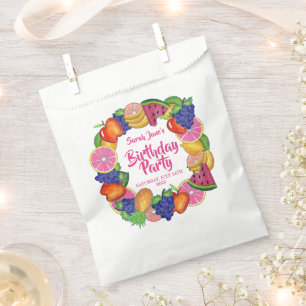 Sachets En Papier Fruits tropicaux Banana Watermelon fête d'annivers