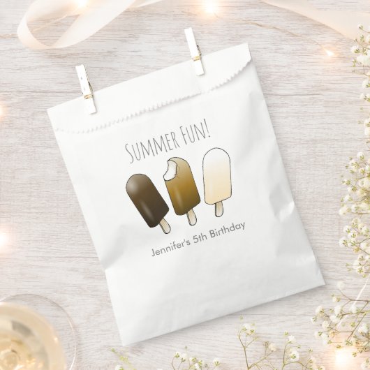 Sachets En Papier Fun été Anniversaire (Coupé)