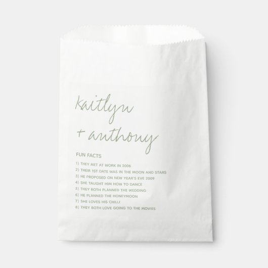 Sachets En Papier Fun Facts About The Newlyweds Modern Mariage (Devant)