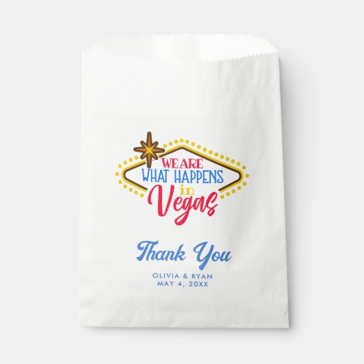 Sachets En Papier Fun Las Vegas Mariage Sac Favonalized  (Devant)