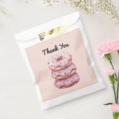 Sachets En Papier Fun Pink Donut Sprinkings Merci personnalisé (Scellé)