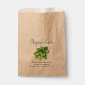 Sachets En Papier Funérailles commémoratives de semences Oregano (Devant)
