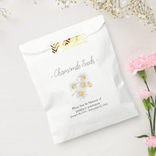 Sachets En Papier Funérailles commémoratives des semences de chamomi (Scellé)
