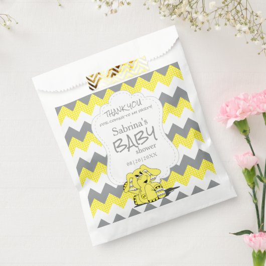 Sachets En Papier Funny Jaune Chevron Silly mignonne Baby Elephant (Scellé)