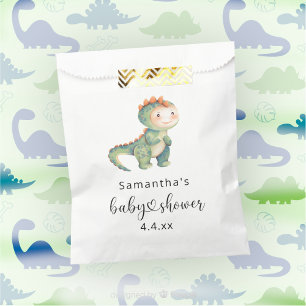 Sachets En Papier Garçon bébé shower aquarelle dinosaure