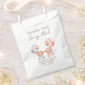 Sachets En Papier Garçon Fille Twins Teddy Baby shower Ours (Coupé)