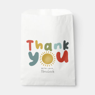 Sachets En Papier Garçons Merci 1er Voyage Autour Du Soleil Annivers