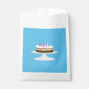 Sachets En Papier Gâteau d'anniversaire au chocolat glacé avec bougi