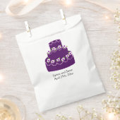 Sachets En Papier Gâteau de mariage violet (Coupé)