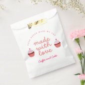 Sachets En Papier Gâteau et café faits avec amour Cupcake (Scellé)